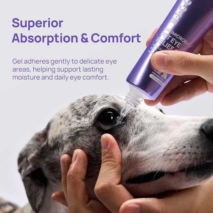 HICC PET Dog Eye Gel, Vet-Trusted Dog Eye Infection Treatment, Cat Eye Drops Wash, Soothes Irritation, Moisturizes Dry Eyes, Dog Eye Drops Ointment Alternative for Dogs, Cats, Horses. 2 fl oz | Trusted HOCl Technology/Balanced Gel Formula/Helps Maintai...