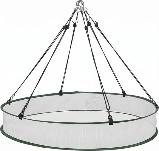 FoldTier 1 Pieces Universal Wild Bird Seed Catcher Hanging Hoop Platform Bird Seed Catcher Tray for Hummingbird Feeders Bee Feeder Outdoor Garden Accessories (30 Inch)