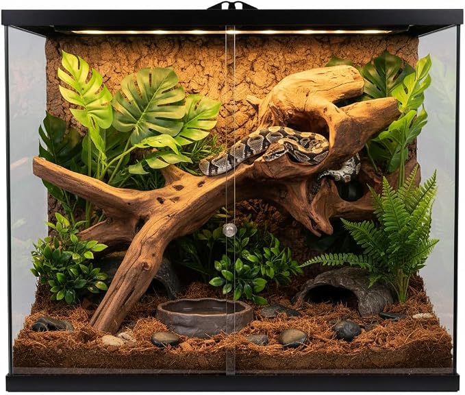 emours Porous Natural Driftwood for Aquarium, Aquascaping Driftwood with Holes, Hand-Selected Tunnels & Hideouts, Aquascaping Hardscape, Terrarium Reptile Décor, No Paint or Resin (16-20" (40-50 cm))