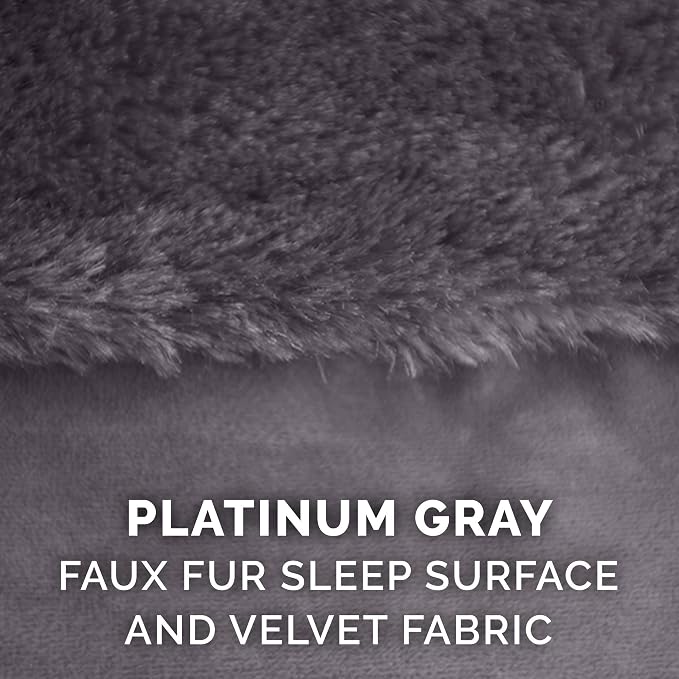 Furhaven Dog Bed L-Chaise L Shaped Chaise - Platinum Gray, Large W/Same Size Waterproof Liner