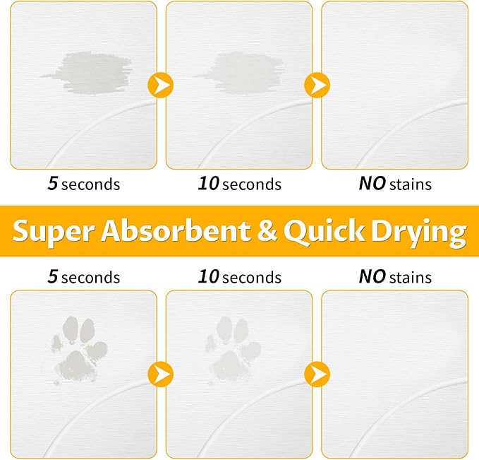 Stone Dog & Cat Food Mat, Bite-Proof Non-Slip Large Diatomaceous Pet Feeding Mat for Puppy Cat, Summer Cooling Quick Drying Dog Cat Water Bowls Mat for Protect Floor (White 24" x 16")