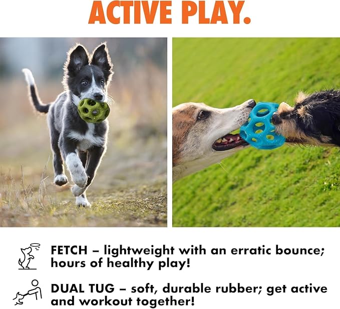 Max Fusion Made with Nike Grind, Arlee Helix Dog Toy, Ball Toys for for Small Dogs, Durable & Natural Rubber Chew Toy for Play, Fetch & Chewing, Yellow, Small, 1 Count