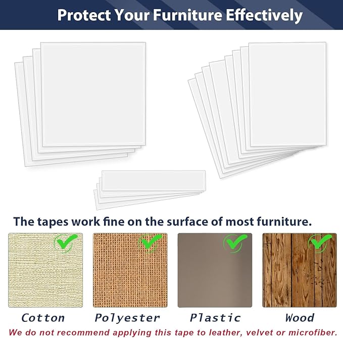Anti Cat Scratch Furniture Protector, Transparent Self-Adhesive Couch Furniture Protectors from Cats Scratching Claws, Cat Scratch Couch Protector (17.5"X17.5")