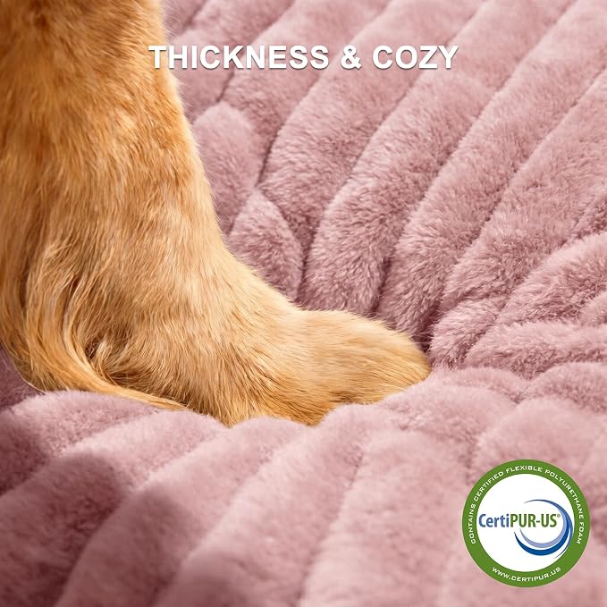 FURTIME Medium Dog Beds for Medium Dogs Washable, Orthopedic Dog Bed, Rectangle Warming Soft Calming Sleeping Puppy Bed Durable Pet Bed with Anti-Slip Bottom