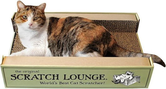 The Original Scratch Lounge XL - Worlds Best Cat Scratcher - Includes Catnip