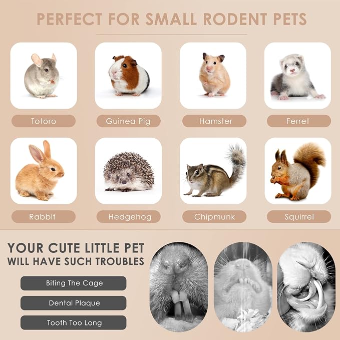Bissap Rabbit Chew Sticks, Bunny Molar Timothy Hay Treats Bamboo Sticks for Small Animals Hamsters Chinchillas Guinea Pigs Squirrels Natural Teeth Grinding Chewing Toys