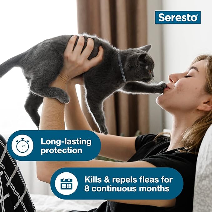 Seresto Cat Vet-Recommended Flea & Tick Treatment & Prevention Collar for Cats | 8 Months (Pack of 2)