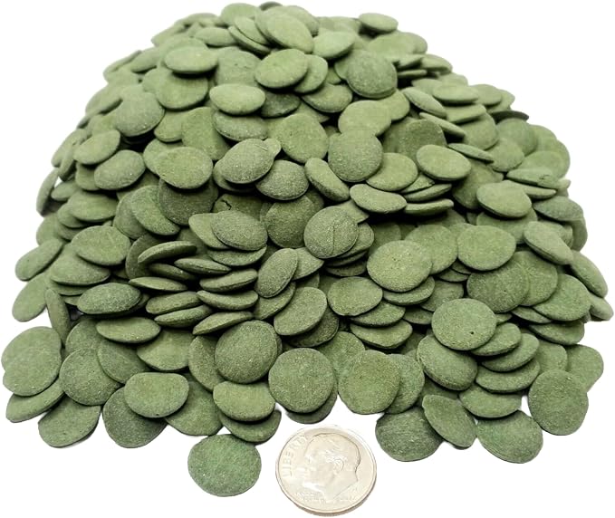 Spirulina, Algae & Veggie 12mm - 1/2" Small Sinking Wafers for Bottom Fish, Shrimp, Snails, Crabs, Crayfish, All Tropical Fish. AFI Wafers ..2-lb Med Jar