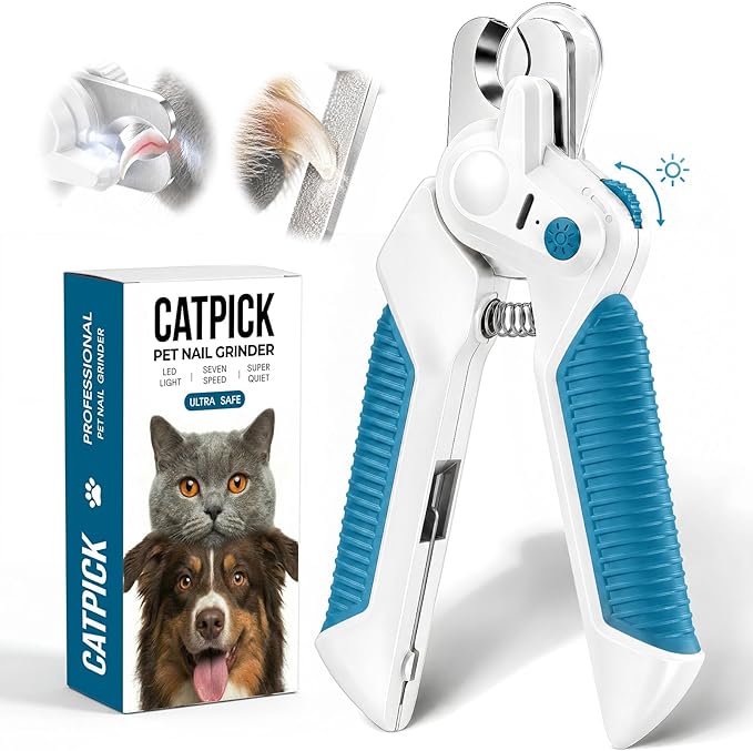 Dog Nail Clippers with Light, Cat Nail Clipper with Safety Guard Reveals Quick, Stainless Steel Blades Nail Clippers for Daily Pet Grooming Tool, Pet Nail Trimmer Ideal for Small, Medium & Large Pets