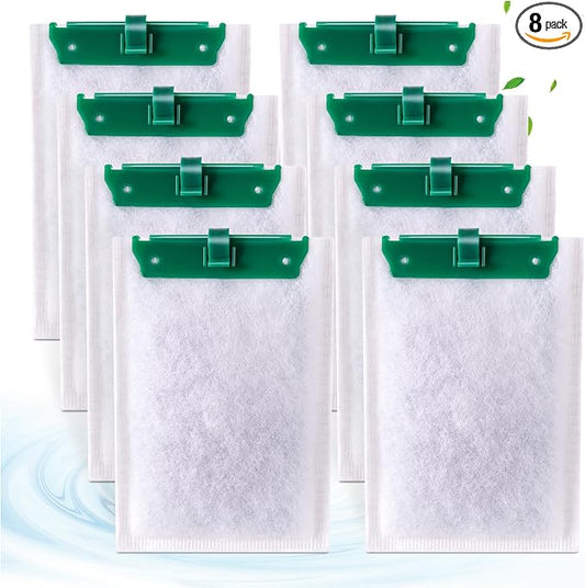xbbwmrs 8 Count Medium Filter Cartridges Compatible with Tetra Whisper Bio-Bag Filters Medium Replacement Filter Cartridges for Whisper ReptoFilter and 10i IQ10 PF10 Power Filters -Ready to Use