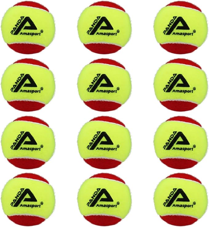 AMA SPORT Tennis Balls - 25%-50%-75% Low Compression Stage Practice Tennis Balls for Beginners Youth Training