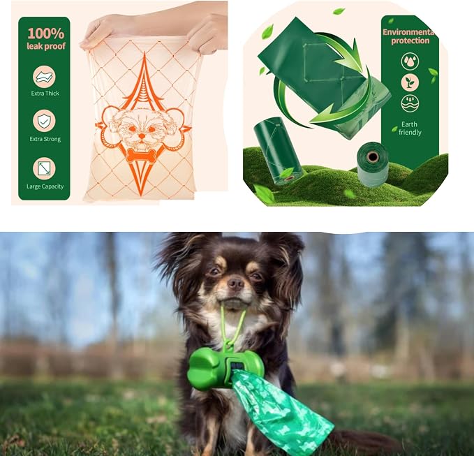 720 Count Compostable Lavender Scented Dog Poop Bags | Biodegradable, Extra Thick, Leak-Proof & Eco-Friendly | Free Dispenser Included | Vet-Approved for Dogs and Cats.