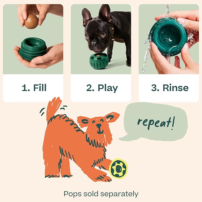 WOOF Pupsicle - Long-Lasting Interactive Dog Ball Toy to Keep Your Pup Busy and Distracted - Safe for Dogs - Low-Mess Design - Dog Toys for XL Dogs 75 lbs and Up