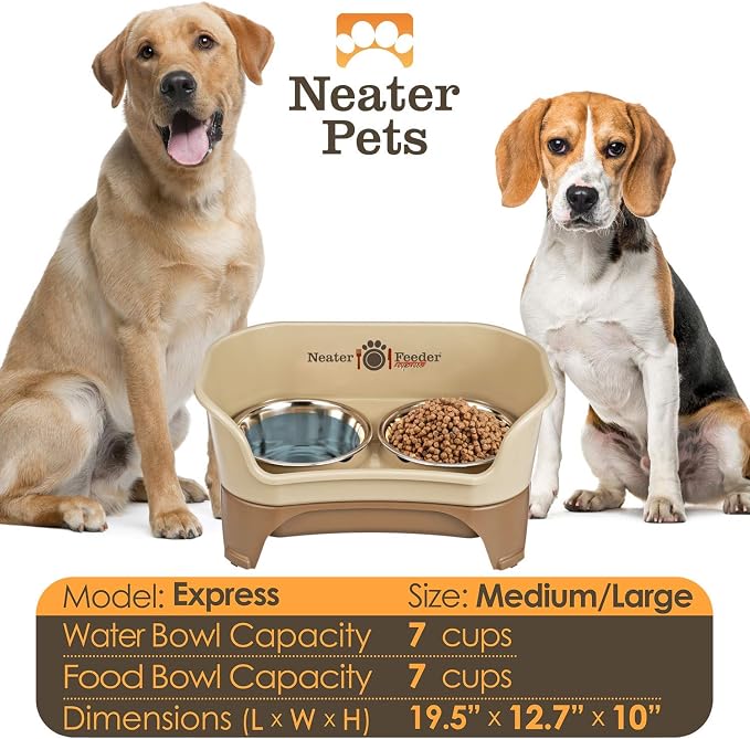 Neater Feeder Express for Medium to Large Dogs and FurDozer X3 PRO 3-in-1 Pet Hair Remover