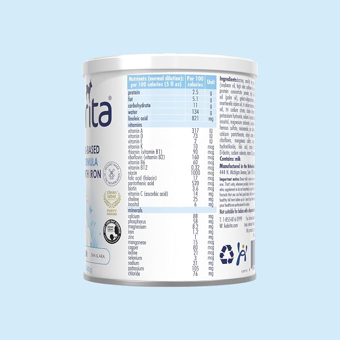 Kabrita Goat Milk-Based Infant Formula Powder, Designed for Gentle Digestion, Gentle Alternative to Cow’s Milk, with Iron, DHA, ARA & Prebiotics, for Infants 0–12 Months, Non-GMO, 14 oz (Pack of 12)