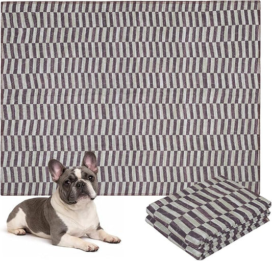 Lovewag Pets Washable Dog Pee Pads, 36" x 48", Waterproof, Non-Slip, Super Absorbent, Reusable Machine-Washable, 2-Pack (Mahogany Weave)