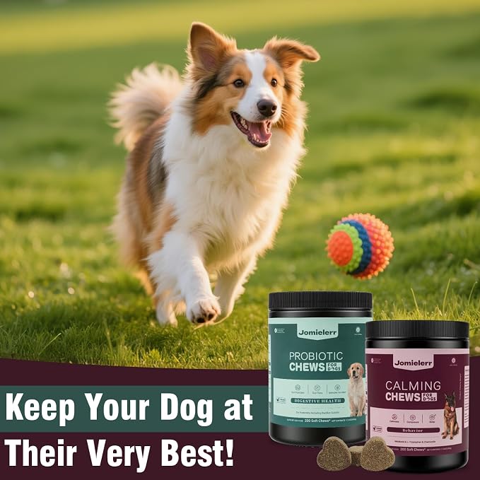 Dog Calming Chews & Dog Probiotics Bundle, 400 Ct Dog Supplements, Anxiety Relief & Gut Health Support for Dogs, Chicken Flavor