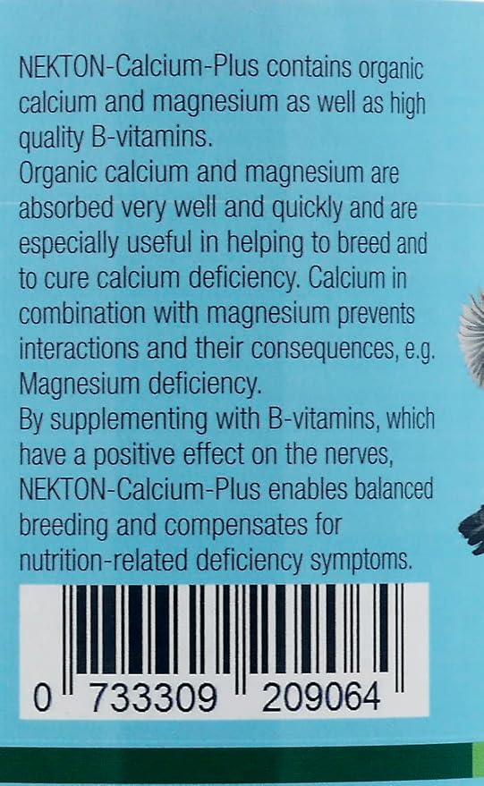 Nekton Calcium-Plus Calcium and Magnesium with B Vitamins for Birds 650gm / 1.43Lb, White