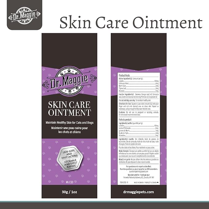 Dr. Maggie Skin Care Ointment for Cats and Dogs | Healing Ointment for Minor Cuts and Irritations | 30g