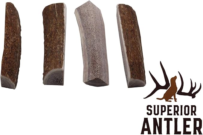 Extra Small 4 Pack (Splits) All Natural Premium Grade A. Elk Antler Chew. Naturally Shed, Hand-Picked, and Made in The USA. NO Odor, NO Mess. GUARENTEED SATISIFACTION. for Dogs 10-20 lbs