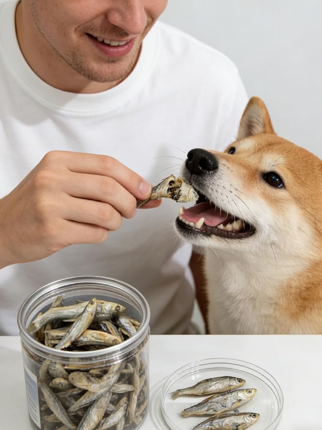 Freeze Dried Minnows for Dogs, Single Ingredient Raw Dog Treats Fish, High Protein Minnows Made in USA, Healthy Treat for Cats Dogs (7oz)