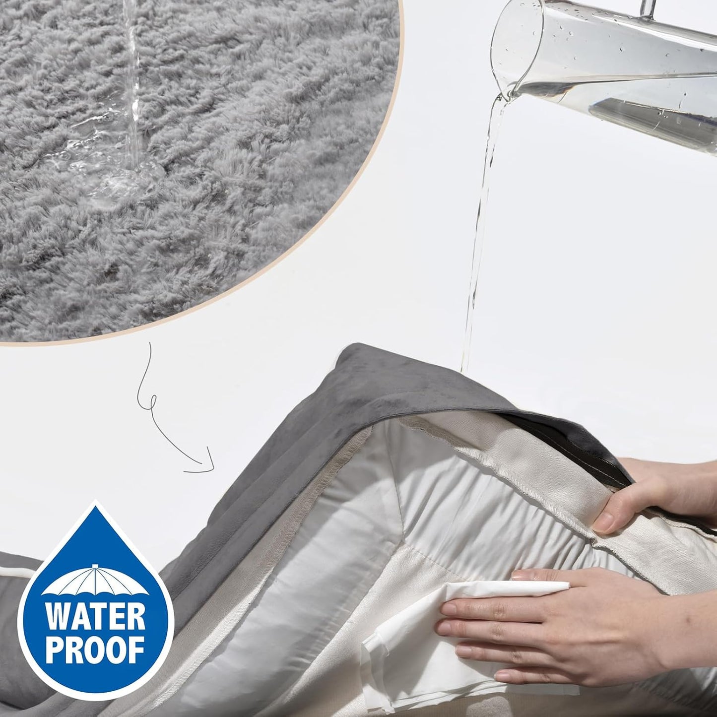 Comfort Expression Jumbo Dog Bed for Extra Large Dogs, Waterproof Orthopedic Dog Bed, Large Breed Dogs Beds, PV Washable Sofa Beds with Removable Cover & Non-Slip Bottom(Jumbo,Grey)