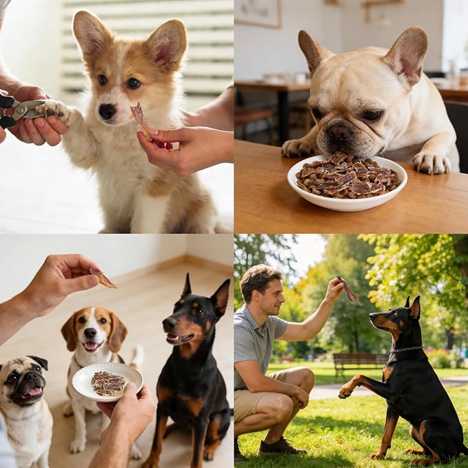 MON2SUN Dog Treats Duck Jerky, Single-Ingredient, Rawhide-Free, High Protein, Low Fat, Training Treats for Small to Large Dogs, 14.1 oz