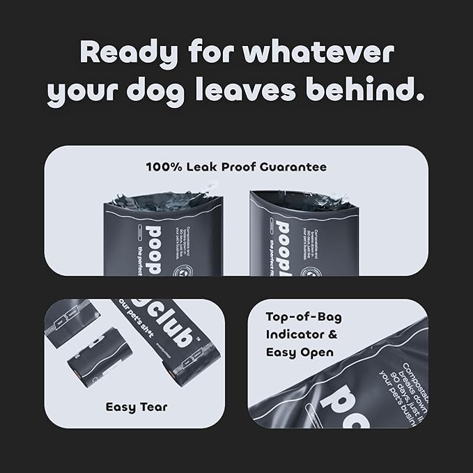 Lavender Scented Dog Poop Bags - Extra Thick Leak Proof for Dogs - Certified Compostable - Earthminded Essential Accessory for Daily Walks and Easy Cleanup - Compostable - 360 Bags