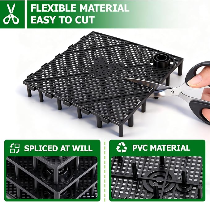 Sieral Under Gravel Aquarium Filter for 20-29 Gallon Tanks, 10 Pcs 5.7'' x 5.7'' Plates, Under Gravel System for Clean Water, with 2 Uplift Tube and 1 Filter Cotton, for Fish Tank Fresh and Saltwater