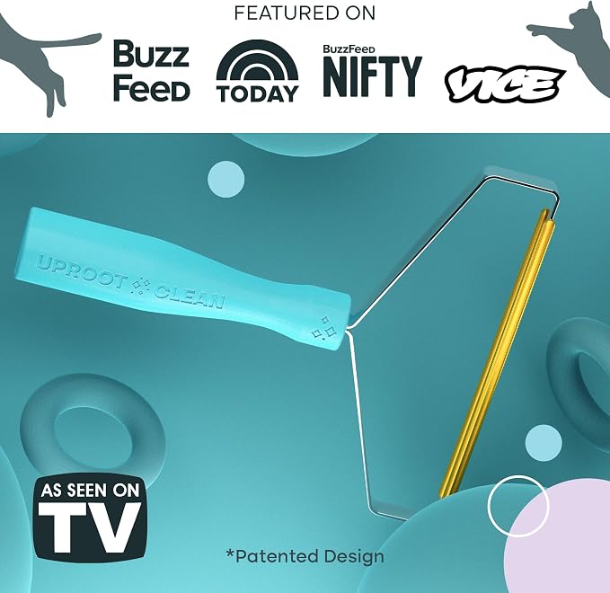 Uproot Cleaner Pro Pet Hair Removal Tool -2 Pack-Special Dog Hair Remover Multi Fabric Edge and Carpet Rake by Uproot Clean-Cat Fur Remover for Couch, Pet Towers, Rugs, Cat Mats and Trunks & Much More