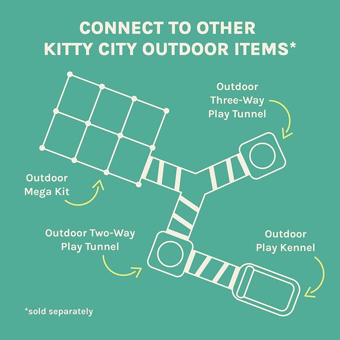 Kitty City Outdoor Catio Furniture and Play Kits for Cats, Play Tent
