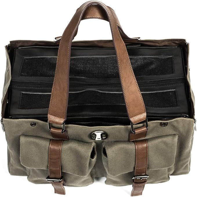 SHELL TOTE (ONLY for use with MISO PUP's Interchangeable BASE PET CARRIER, WEEKEND CANVAS GREEN)