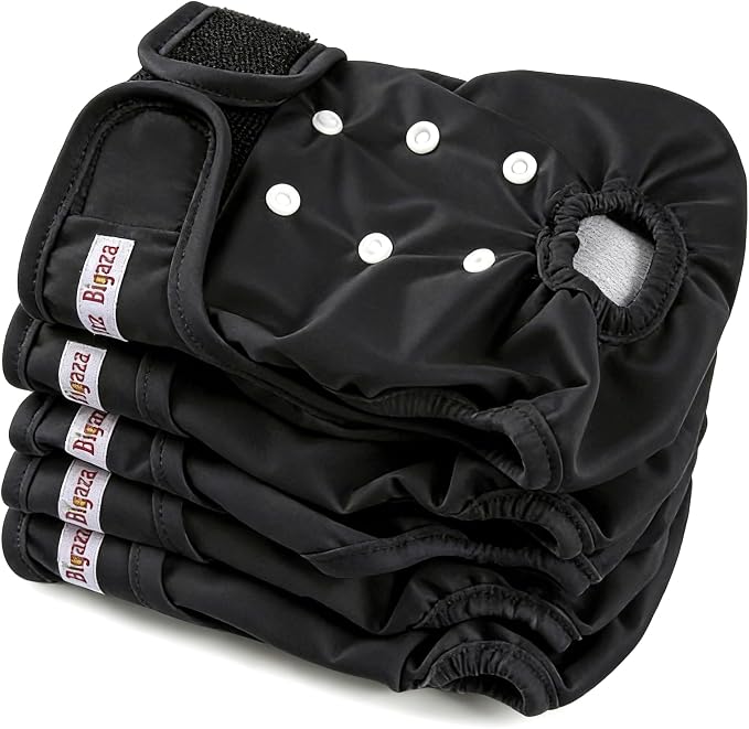 Washable Reusable Female Dog Diapers(5 Pack) Small Medium Large Doggie Puppy & Doggy Dog Diaper, Period Panties in Heat XX-Large Black