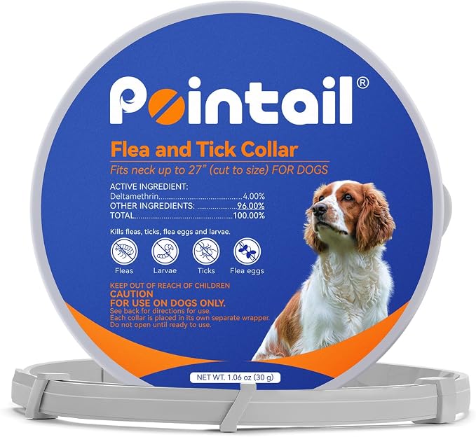 Flea & Tick Collar, Vet-Recommended Flea & Tick Treatment & Prevention Collar for Dogs, 1 Count, 27"