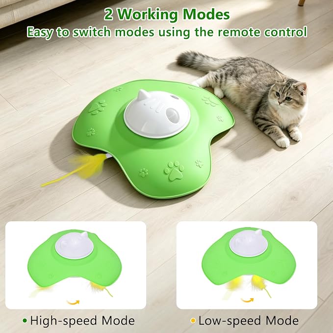 Hide and Seek Cat Toy,Automatic Treat Reward,Interactive Cat Toy for Indoor Cats, Motion Touch Activated Electronic Cat Toys,Silicone Rechargeable Cat Play Mat for Bored Adult Kittens