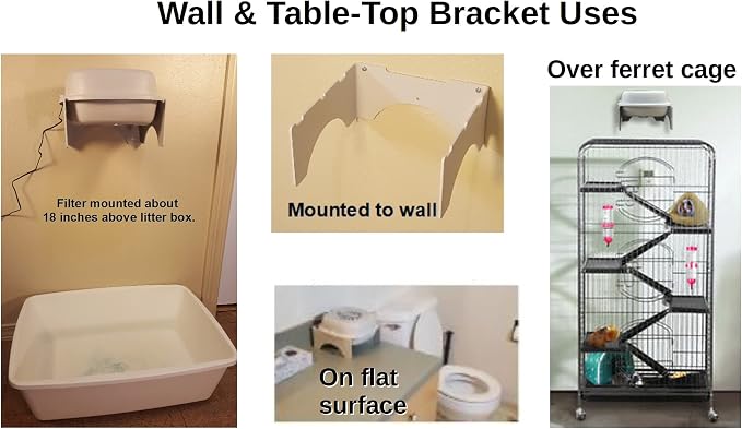 Wall & Table Top Bracket for Purrified Air Litter Box Air Purifier