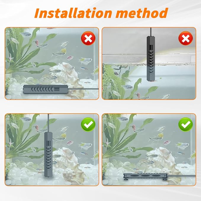 Upgraded 500W Intelligent Aquarium Heater,59°F-93°F Submersible Fish Tank Heater with Intelligent Digital Display Controller and Auto Power Off for 60-135 Gallon Freshwater Saltwater Fish Tanks