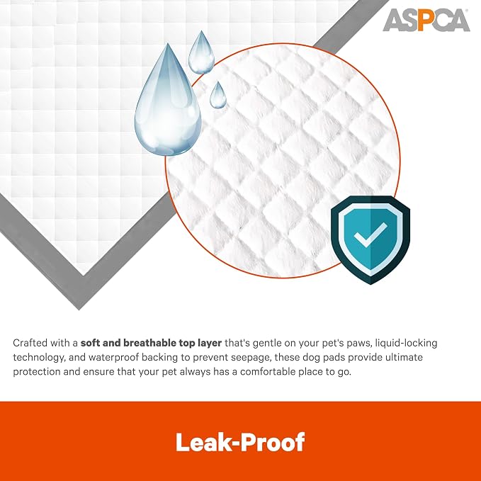 ASPCA Scented Puppy Pads, Dog Training Pee Pads, Absorbent Potty for Dogs, Quick-Drying Leakproof Large with Odor Control (Mountain, 50 Count - (XL 28 x 30))