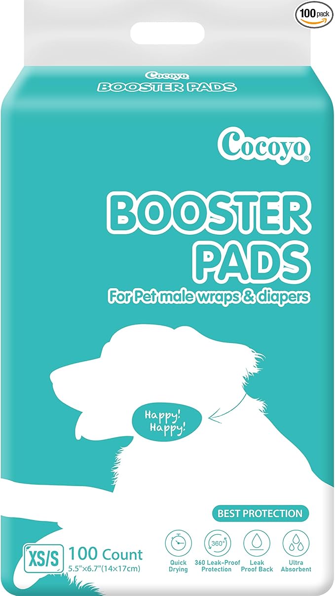 COCOYO Booster Pads, XS/S Size with Side Lead Proof, 100 Count