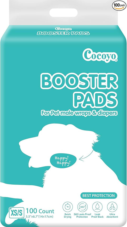 COCOYO Booster Pads, XS/S Size with Side Lead Proof, 100 Count