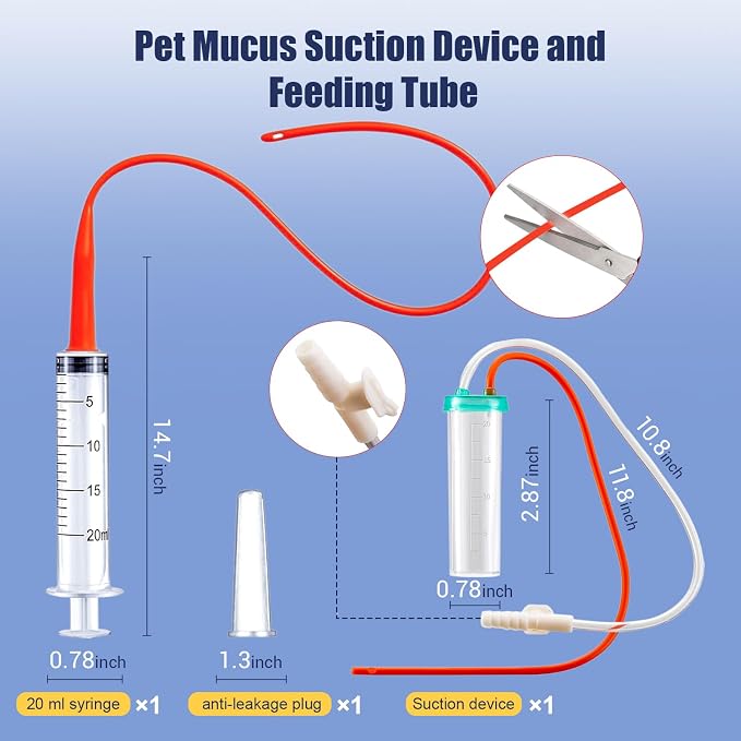 REDDOUDOU Puppy Kitten Whelping Kit, Whelping Kit with Feeding Nipple Bottle Stethoscope Scissors Cord Clamps Aspirator etc Full kit