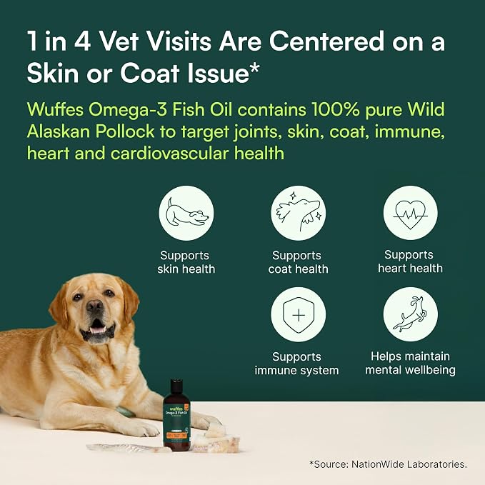 Wuffes Hip & Joint Supplement and Advanced Omega 3 Fish Oil Bundle for Small and Medium Dogs