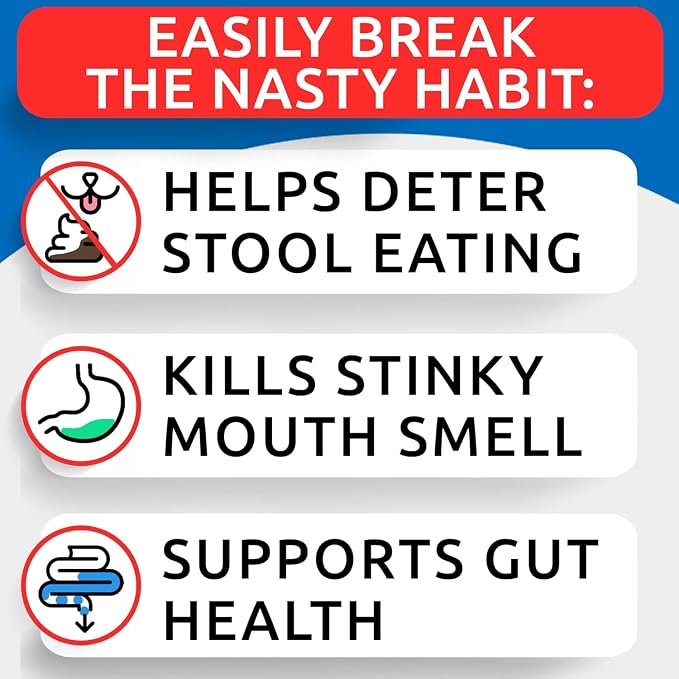 BARK&SPARK No Poo Chews for Dogs - Coprophagia & Stool Eating Deterrent with Probiotics, Digestive Enzymes & Breath Aid Support - Stop Dog Poop Eating - Made in USA - 120Ct (Poultry Flavor)