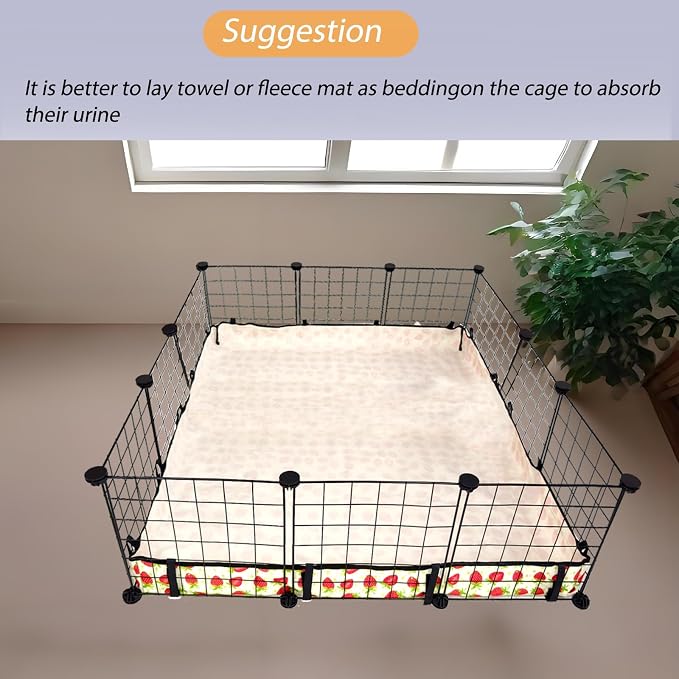 Guinea Pig Cage Liner，Washable Waterproof Oxford Cloth Cage Liners for Small Animals,Hamster Chinchilla Hedgehog Rabbit and Other Small Animals Not Include Cage(36x36 inches)