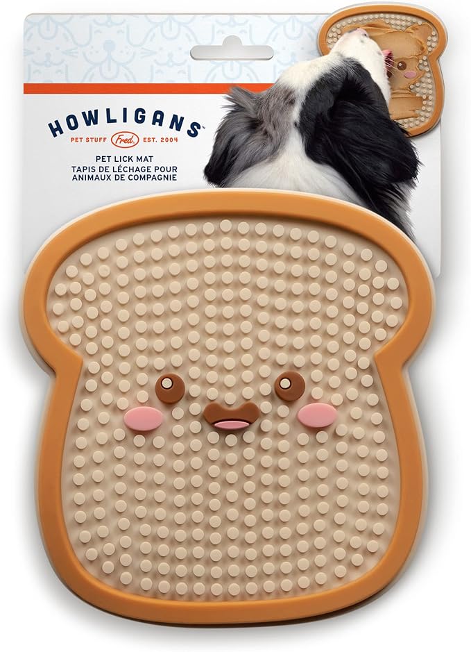 Genuine Fred Howligans Dog Lick Mat, Toast
