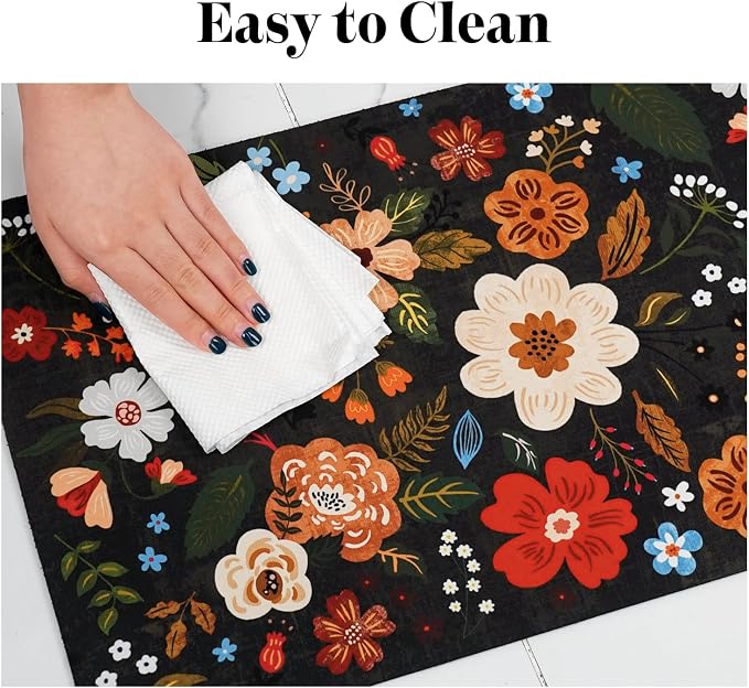 Eco-Friendly Pet Supplies: Absorbent Quick Dry Cat & Dog Food Mat, 24"x32"