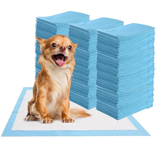 Giantex Puppy Pee Pads 300 Count, 24''x17'' Dog Potty Pads, Powerful Absorbency, 5-Layer Design, Leak-Proof Disposable Pet Piddle Training Pad for Dogs Doggie Cats Rabbits