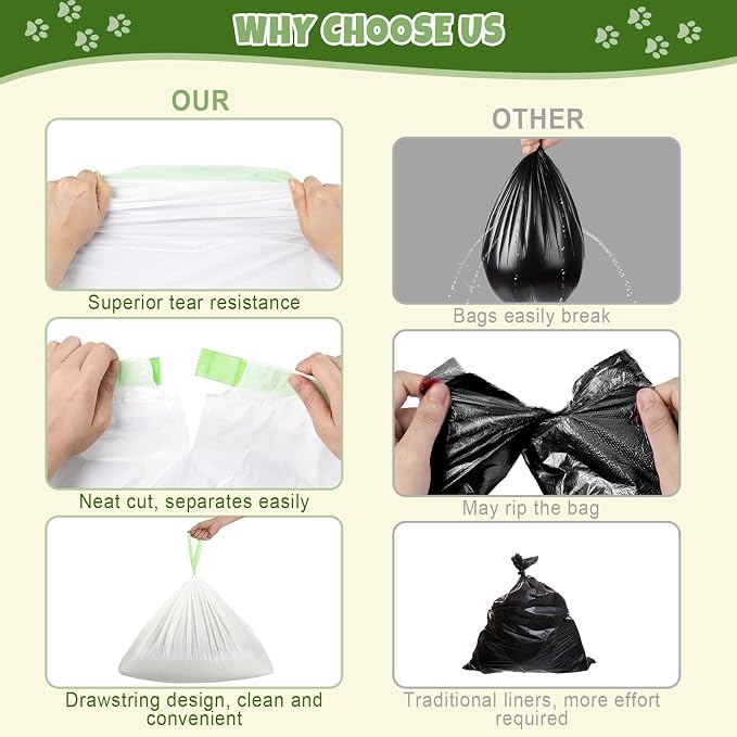 120 Count 27" x 13" Cat Litter Bags - Compatible with Neakasa and PetPivot Self Cleaning Cat Litter Box, Extra Thick Heavy Duty Cat Litter Box Liners
