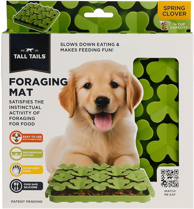 Tall Tails Clover Foraging Mat for Dogs and Cats – Slow Pet Feeder Puzzle Mat for Easy & Engaging Feeding
