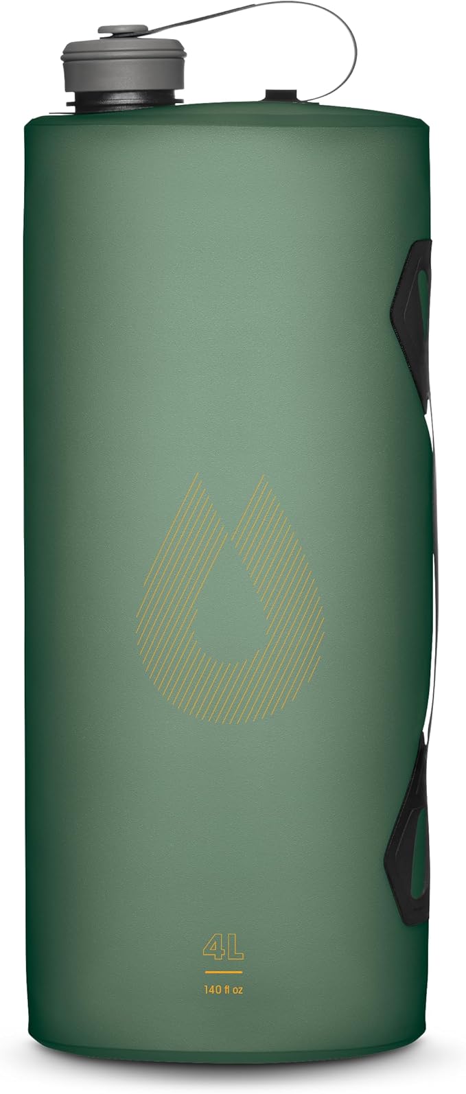 HydraPak Seeker - Collapsible Camping Water Storage (4L) - BPA & PVC Free, Hydration Reservoir Bag, Leak Proof - Sage Green